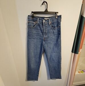 Women's Levi's Ribcage Straight Ankle Jeans Size 30 X 27